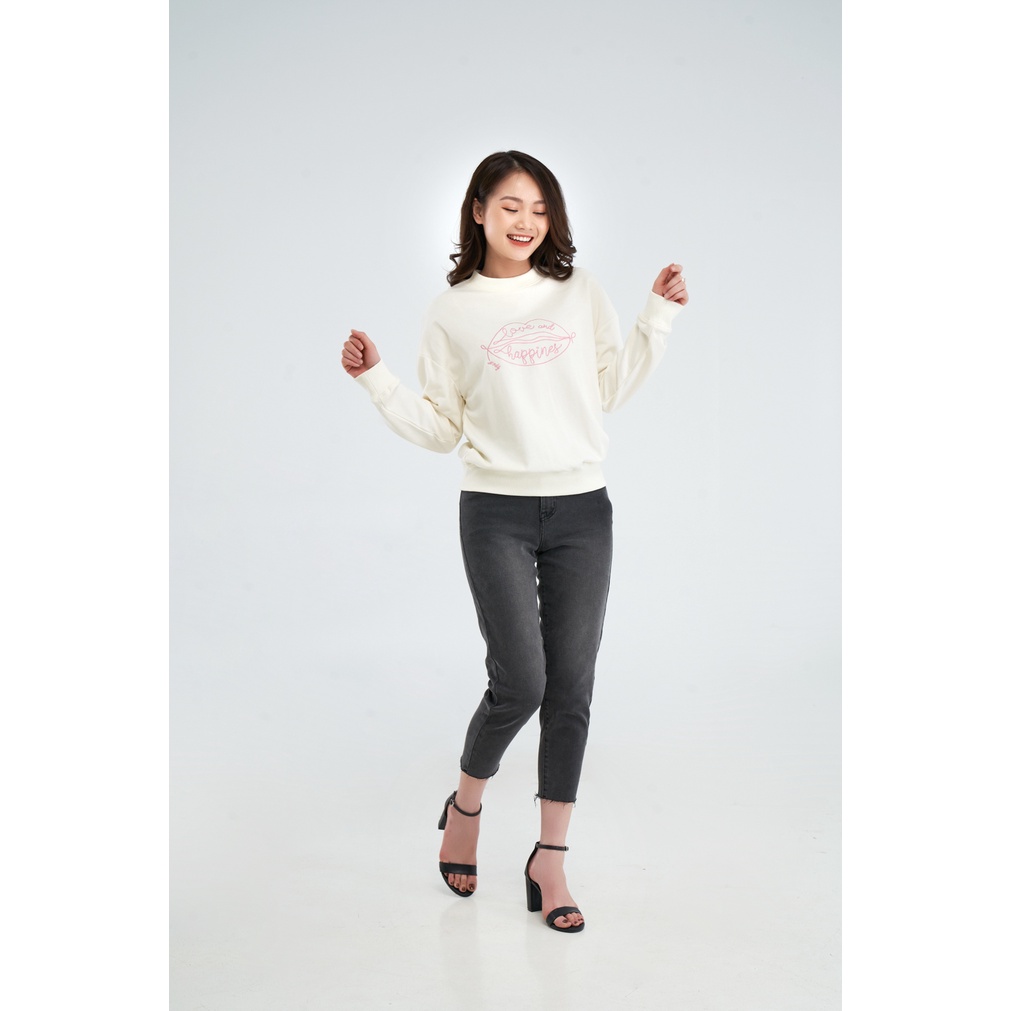 Quần jean nữ chính hãng YODY gấu tua rua dáng boy co giãn tốt - QJN4018