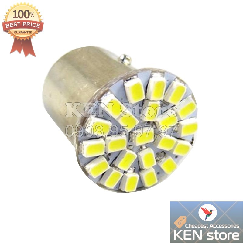 Bóng LED 1156 1157 BAY15D BA15S BAU15S P21W PY21W P21/5W làm bóng hậu, xi nhan chip COB 22smd 3014