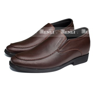 [DA BÒ] Giày tăng chiều cao nam giày lười giày đế cao nam da bò thật 100% GLSP45 - Có video - Bảo hành 12 tháng