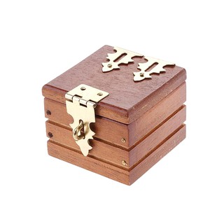 Magic trick prop coin ring box mini wooden case for magician accessory