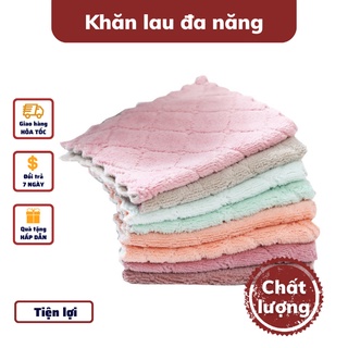 Khăn lau tay nhà bếp khăn lau bếp đa năng hai mặt siêu thấm hút dầu mỡ cực tốt chất liệu sợi bông mềm mại cao cấp