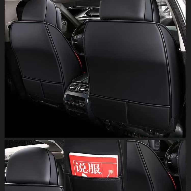 Đệm Da PU Lót Ghế Ngồi Xe Hơi Mát Xa Thoáng Khí Thiết Kế Thể Thao Thông Dụng 5 Chỗ Ngồi