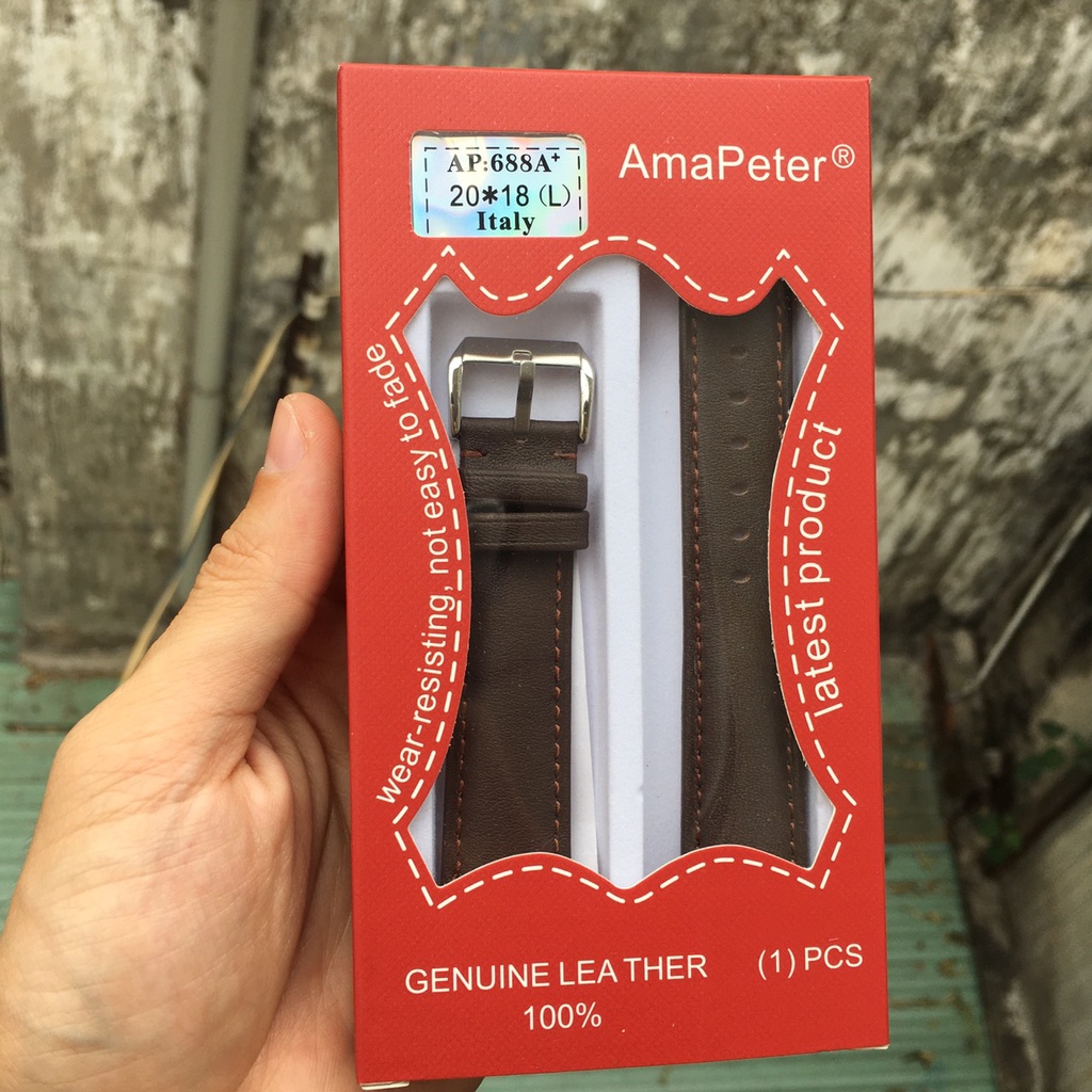 Bộ Dây Da Bò Thay Thế Cho Đồng Hồ Đeo Tay Nam Nữ Nhiều Size