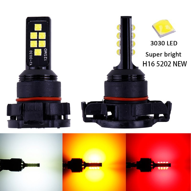 Bộ 2 đèn LED sương mù LYMOYO H16 5202  3030 Chip 12smd cho xe hơi