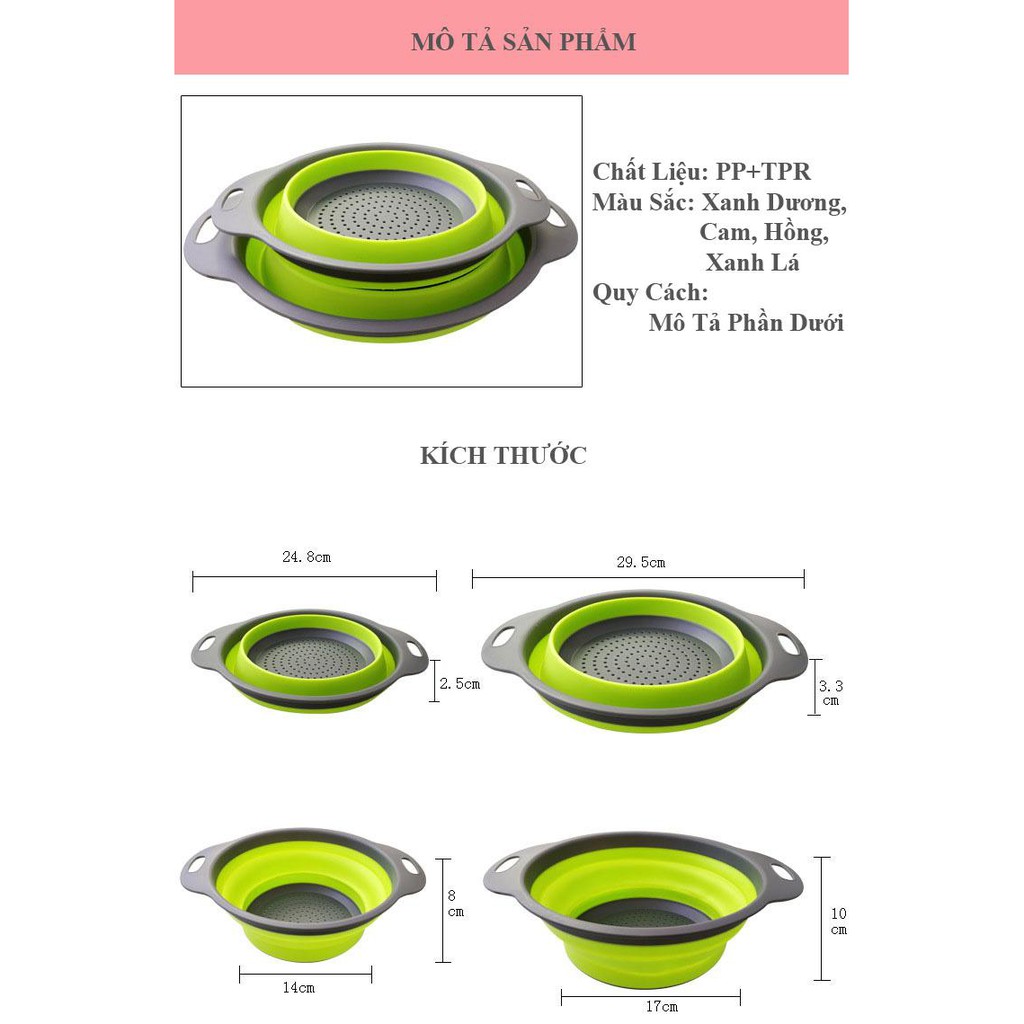 PVN18047 Rổ silicon gấp gọn T2