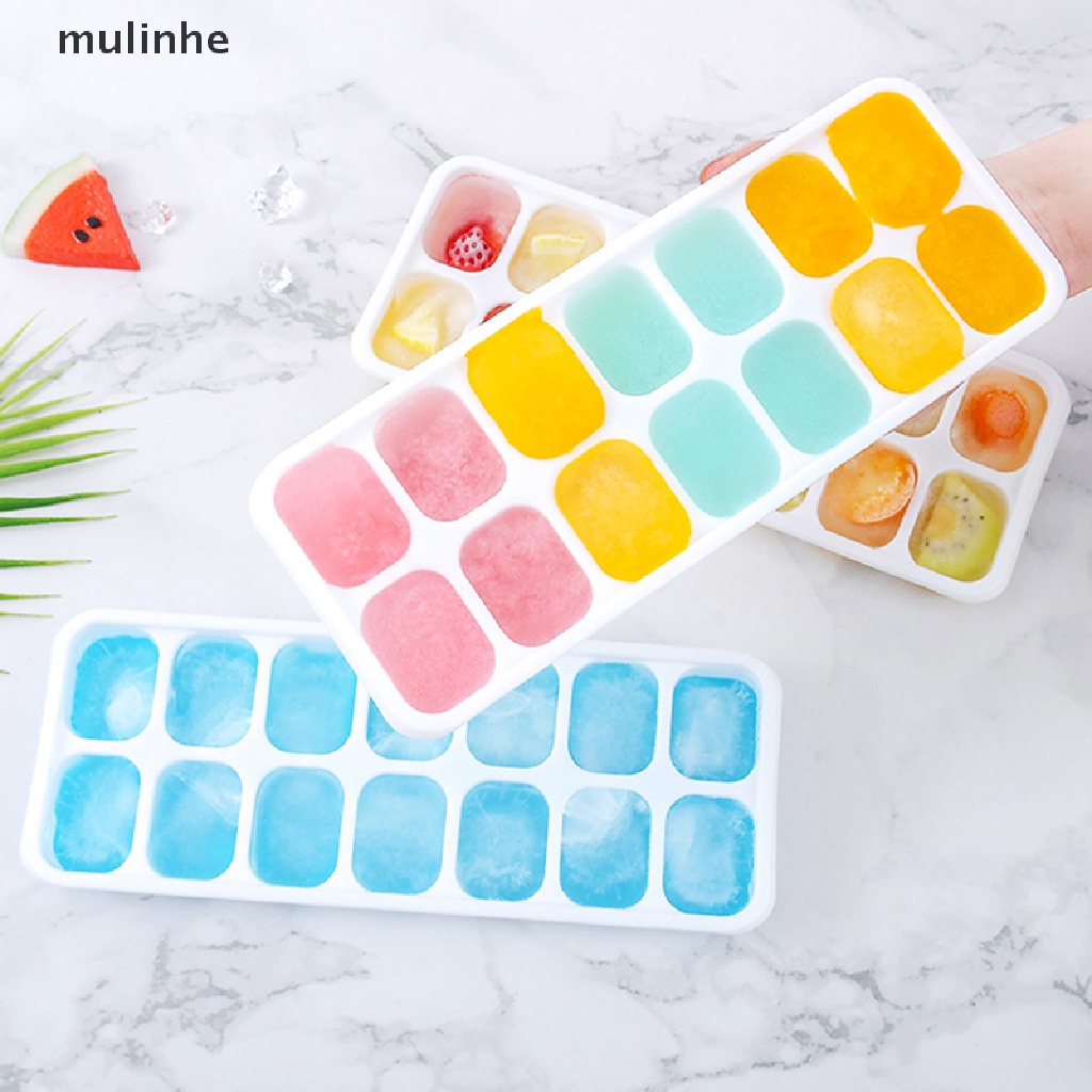 Khuôn silicone làm đá viên có nắp đậy tiện lợi