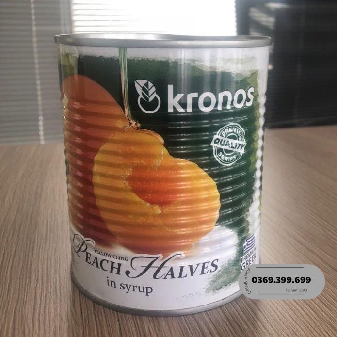 Đào ngâm đóng lon Kronos 820G