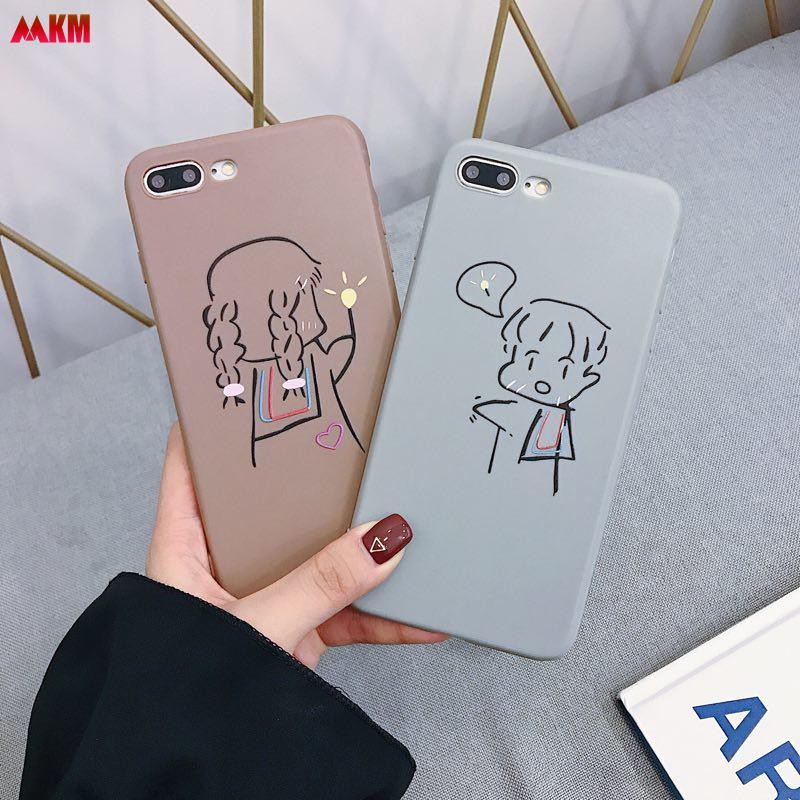 Ốp điện thoại hình chàng trai cô gái cho iPhone 6/6s /6 Plus/6s Plus/7/8/7 Plus/8 Plus/X/XS/XR/XS MAX