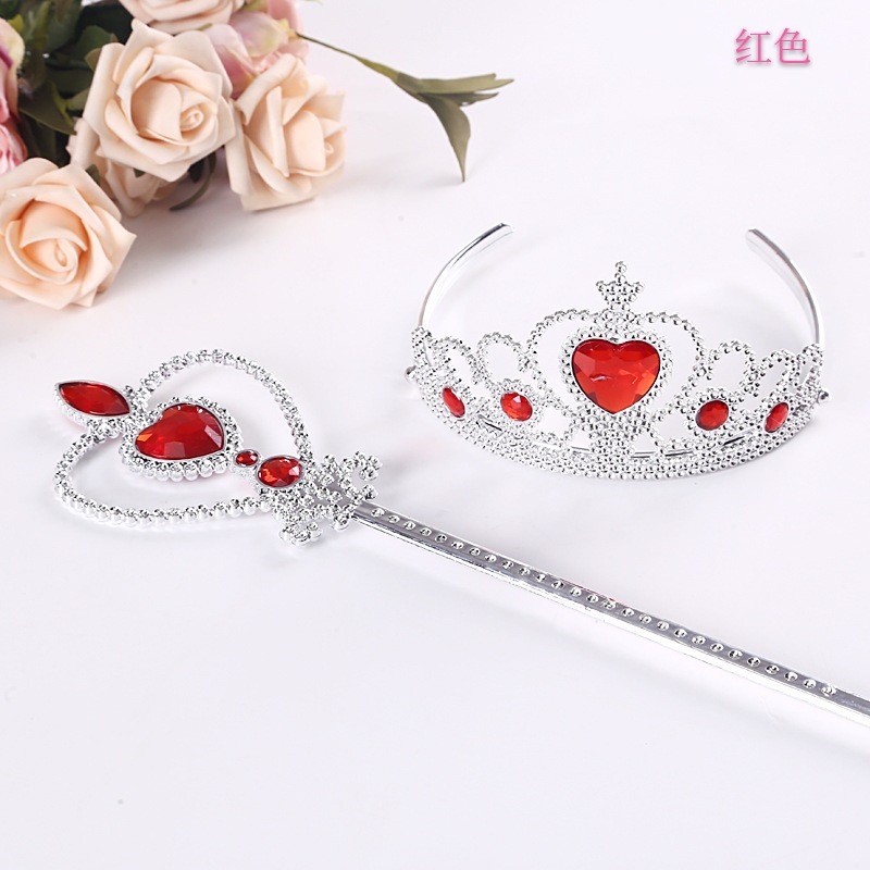 Trâm cài tóc và cài tóc phối hình vương miện kiểu Nữ Hoàng Băng Giá cho bé gái