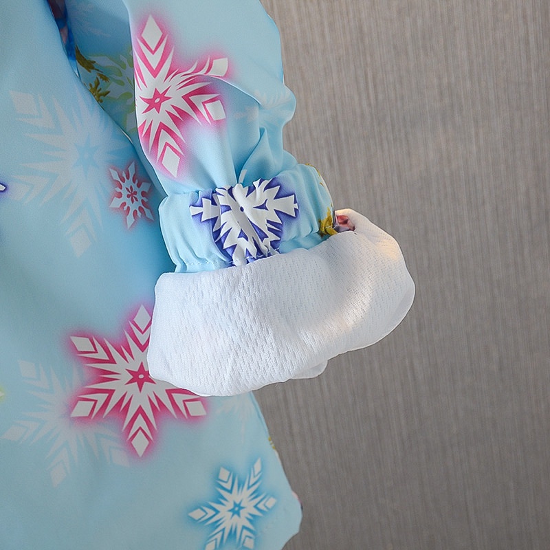 Áo khoác thể thao tay dài in hình công chúa Elsa cho bé gái