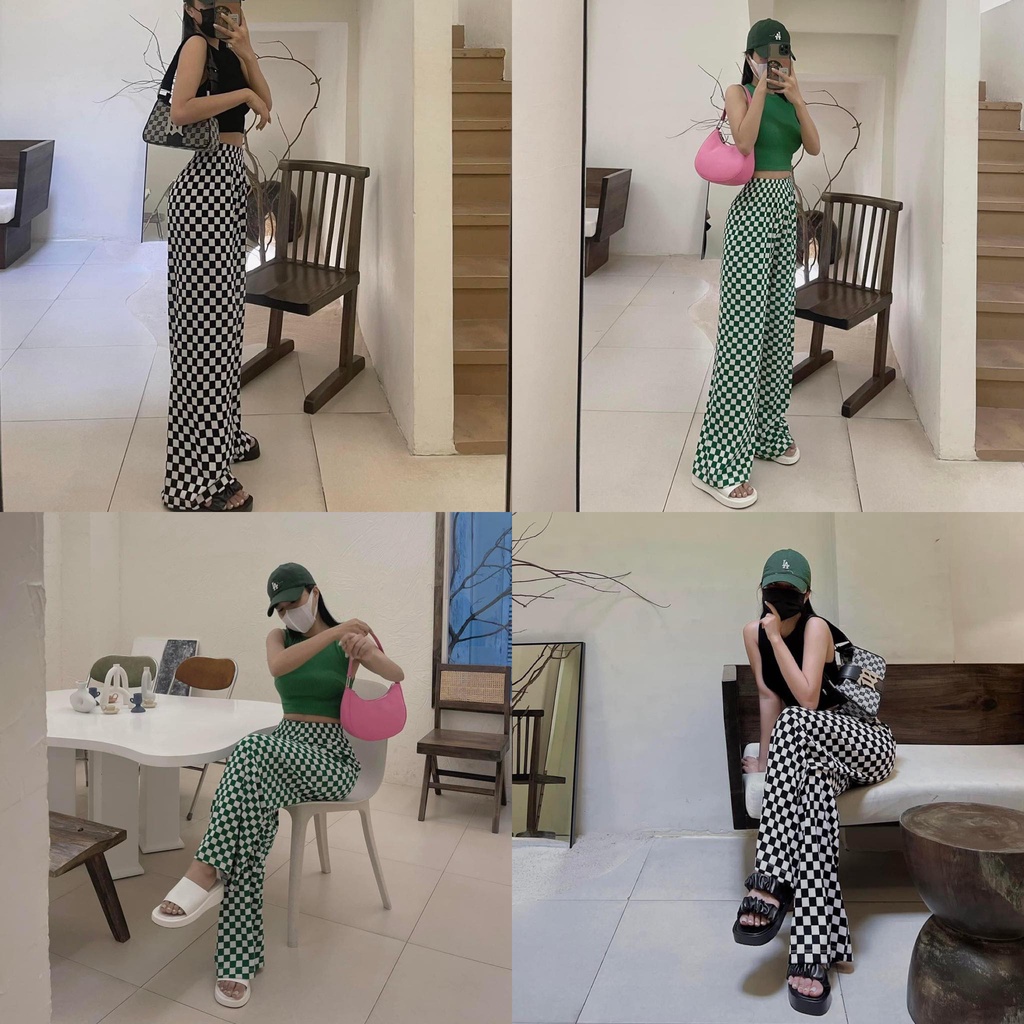 SET ÁO CROPTOP VÀ QUẦN CARO