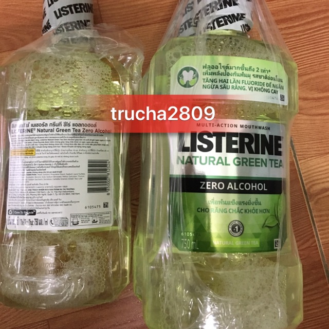 súc miệng Listerine 750 trà xanh