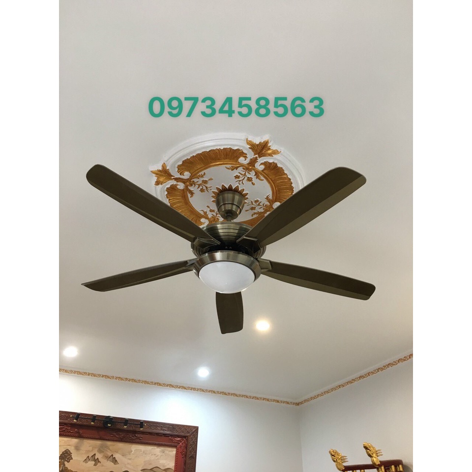 Quạt trần có đèn trang trí hiện đại,điều khiển 6 tốc độ gió,đèn led 3 màu ánh sáng,có bảo hành,đảo chiều hút ẩm mùa đông
