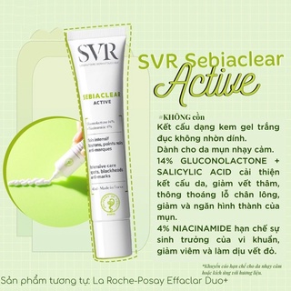 Kem dưỡng ẩm giảm mụn Svr Sebiaclear Active gel