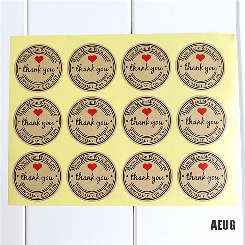 12 / 60 / 120 Miếng Dán Chữ Thank You Thủ Công 38mm