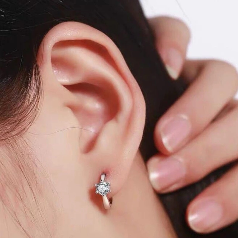 1 Đôi Bông Tai Hình Trái Tim/ Mũi Tên/ Mũi Tên Đính Đá Zircon Thời Trang Cho Nữ