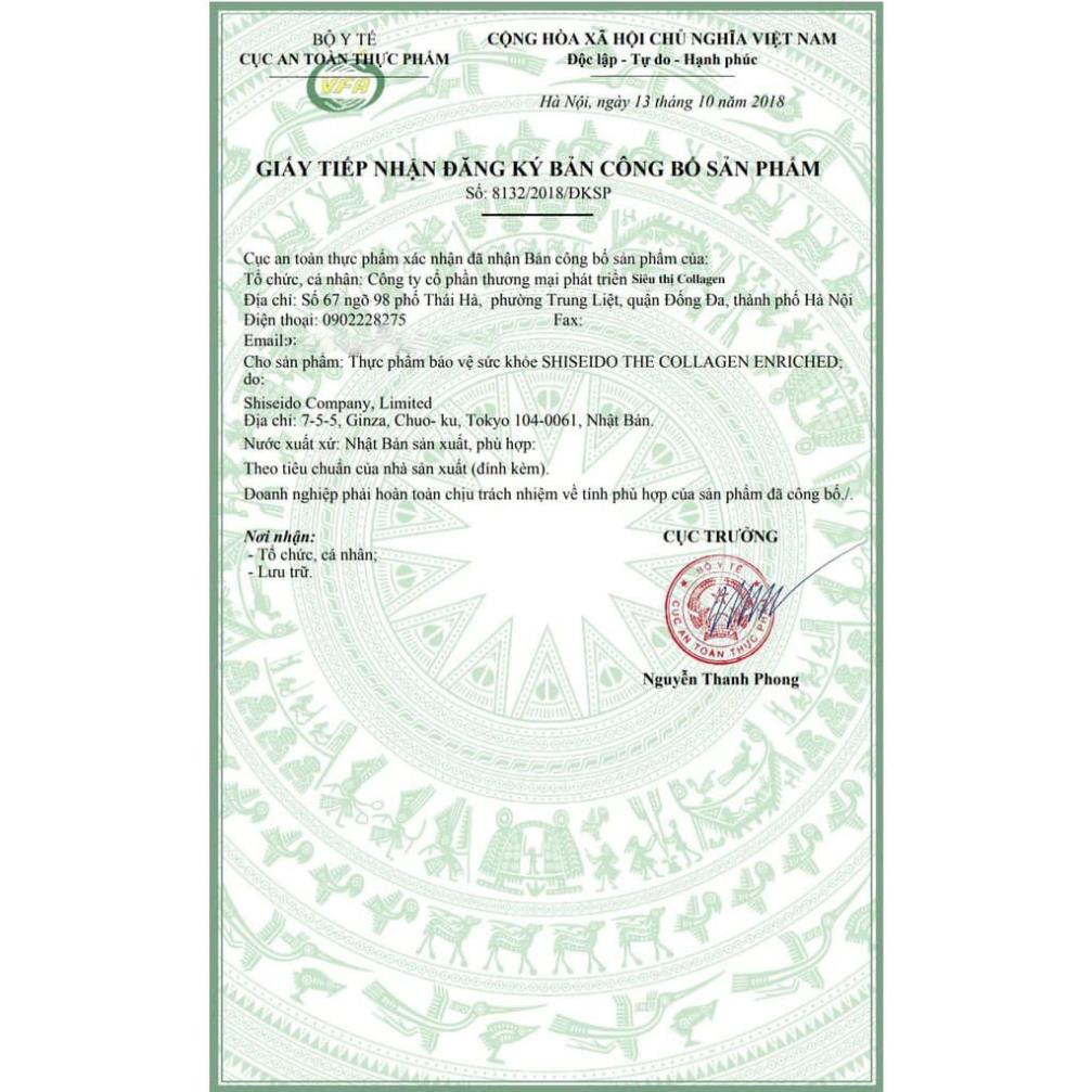 Bột The Collagen nhật bản shiseido làm trắng da, dạng bột 120gr