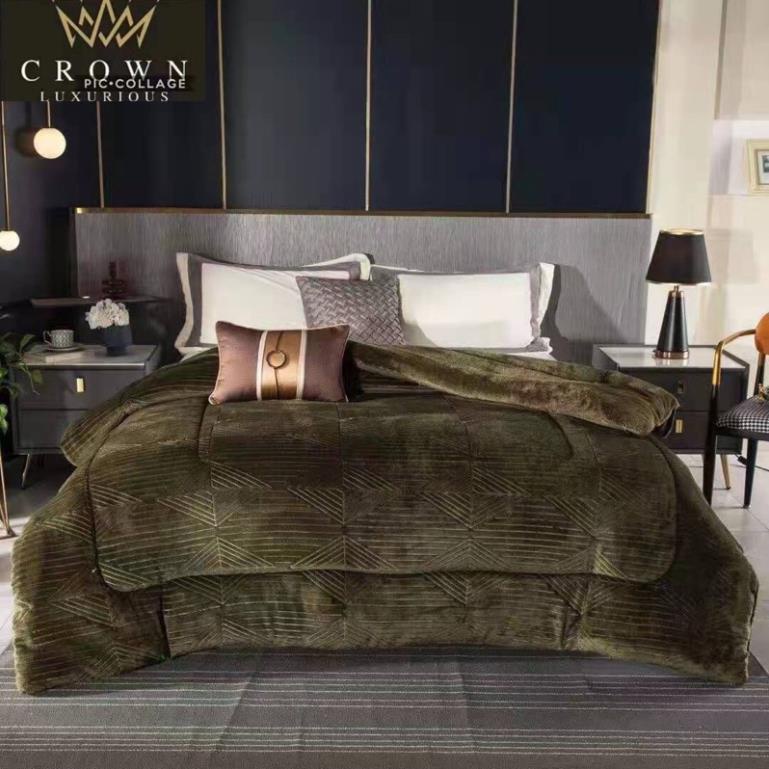 Chăn lông cừu hãng CROWN siêu ấm