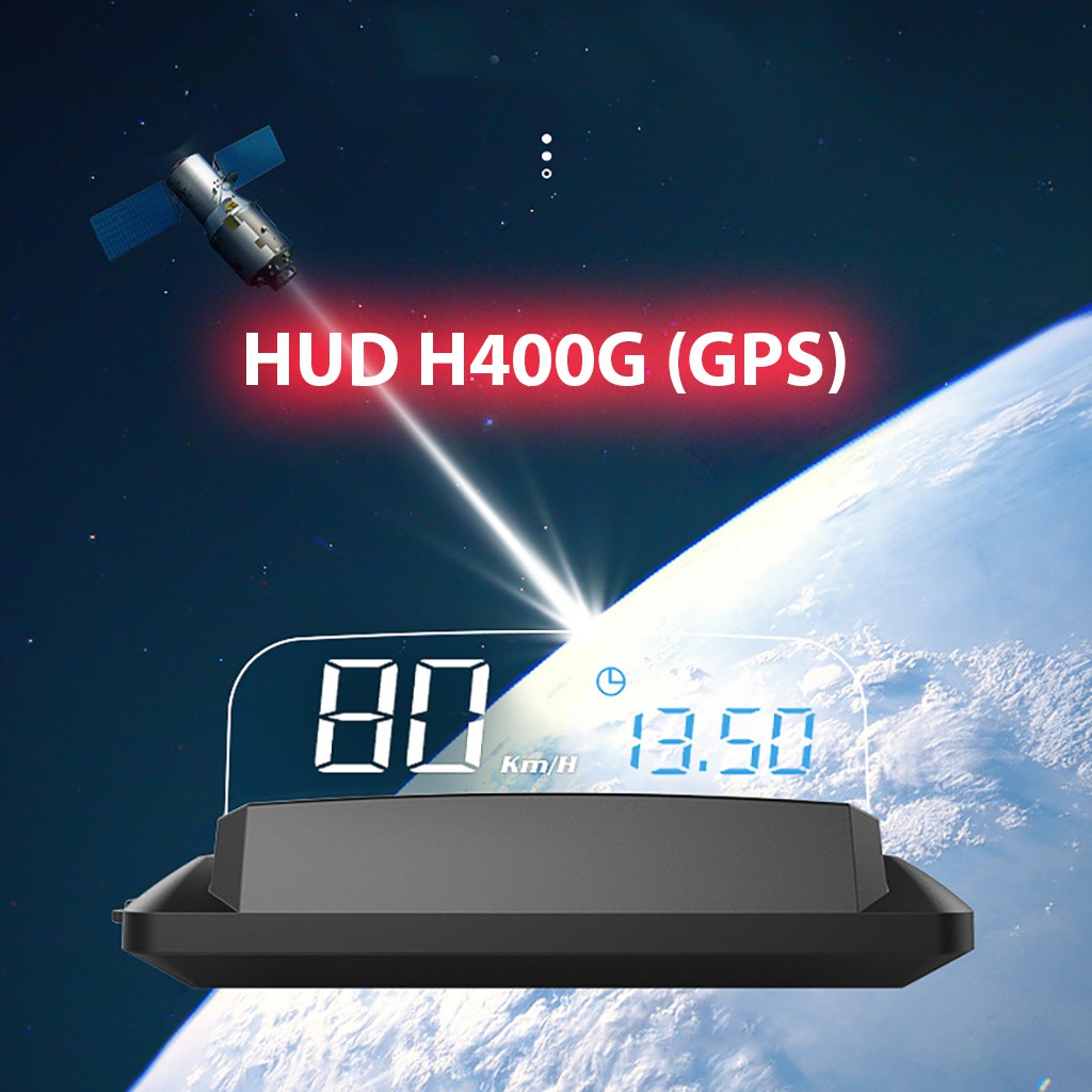 Màn Hình Hiển Thị Cảnh Báo Tốc Độ Đa Năng Cao Cấp HUD H400G (chuẩn GPS) Cho Mọi Dòng Ô Tô Xe Hơi
