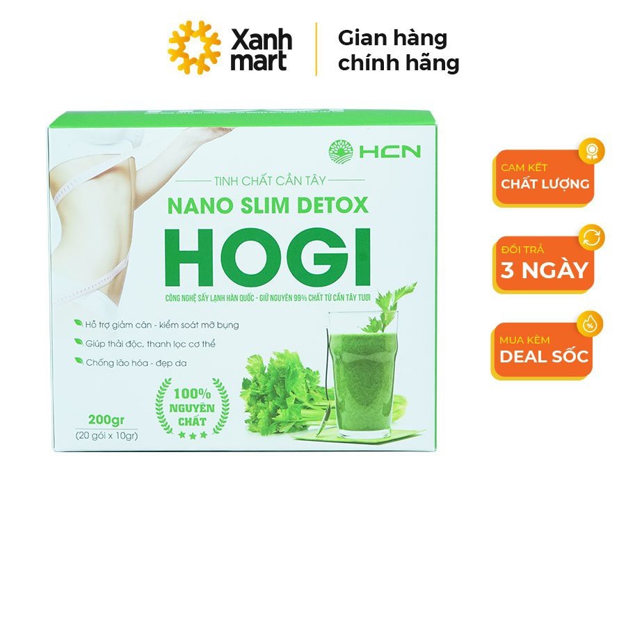 Tinh chất cần tây Nano Slim Detox Hogi hỗ trợ giảm cân, tinh chất cần tây giúp thải độc, thanh lọc cơ thể