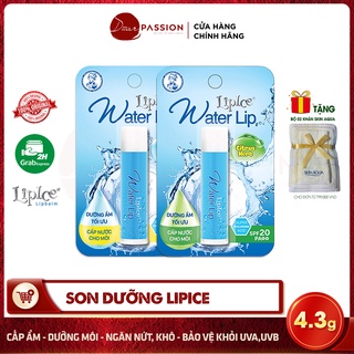 Son Dưỡng Lipice Không Màu Dưỡng Môi Căng Mịn - Lipice Water Lip 4.3g