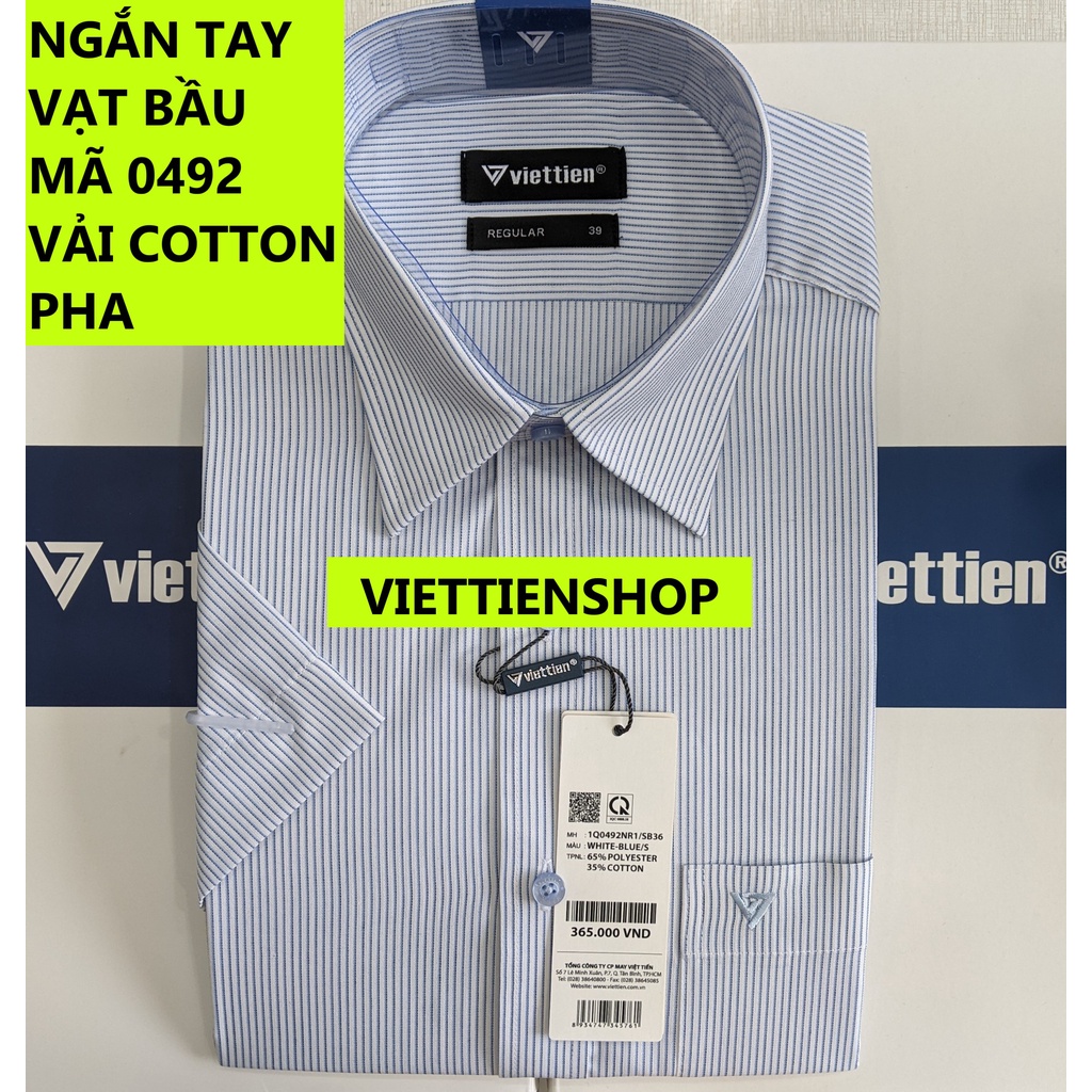 ÁO SƠ MI VIỆT TIẾN NGẮN TAY KẺ SỌC