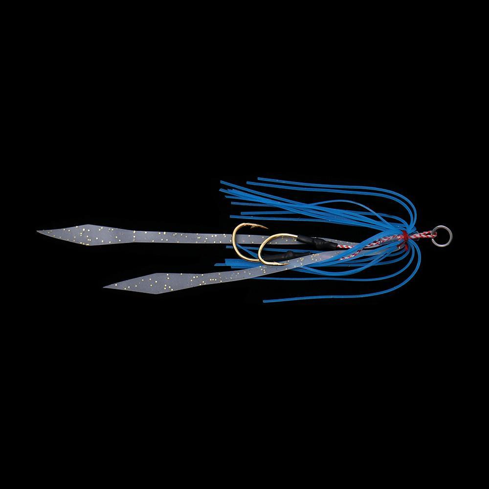 MUVAKO Bộ 3 Dây Móc Câu Cá Đôi Bằng Cao Su Silicone