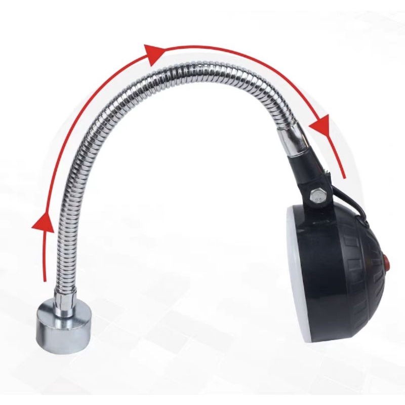 Đèn kỹ thuật 220v-12w đế từ gắn máy khoan bàn, phay, tiện TẶNG 3 CÂY THƯỚC 15CM, 20CM, 30CM BẰNG THÉP KHÔNG RỈ