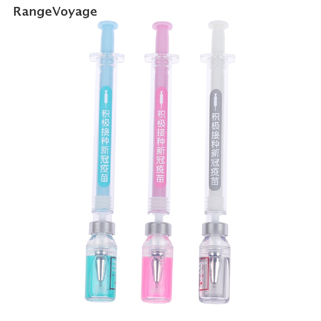 Set 2 bút viết hình ống kim tiêm thú vị dùng cho văn phòng