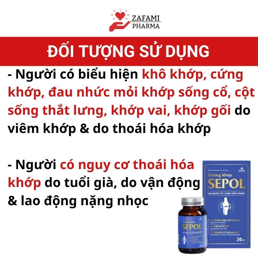 Viên uống đông trùng hạ thảo xương khớp giảm sưng khớp đau nhức xương khớp bổ khớp SEPOL