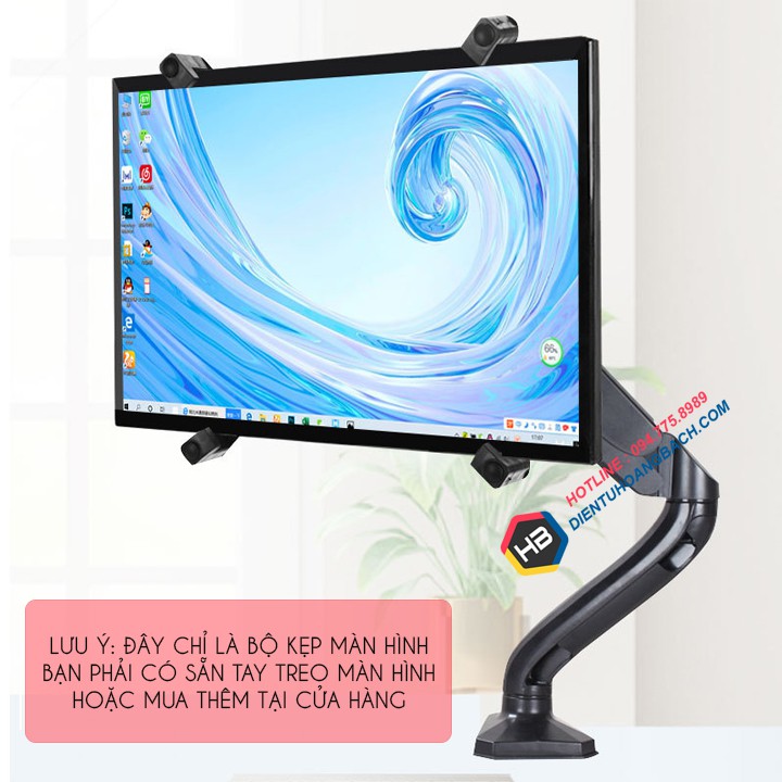 Bộ Kẹp Màn Hình XL101 - Dành Cho Màn Hình Máy Tính - Không Có Lỗ Ốc Treo Vesa 17 - 27 Inch [ Ưu Việt hơn NB FP1 ]