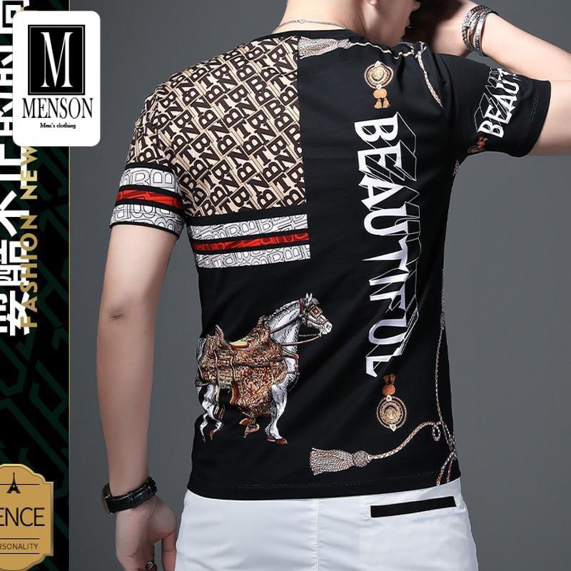 [Hàng Siêu Cấp] Áo Thun Nam, Áo Phông Nam Hàng Hiệu Cao Cấp Đính Đá In Hình 3D Chất Mát 100% Cotton Chuẩn Form M1920 | BigBuy360 - bigbuy360.vn