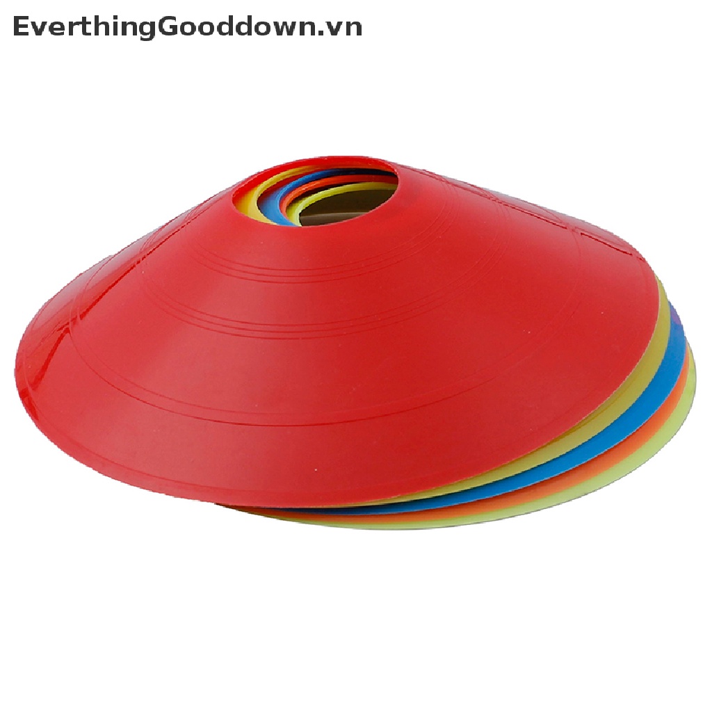 Everthinggooddown set 10 Đĩa Đánh Dấu Hình Nón Phẳng Tập Luyện Đá Banh