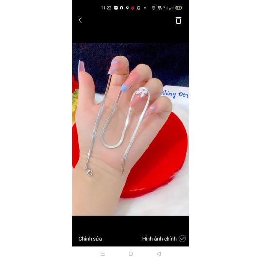 Dây chuyền mì ép titan bạch kim mang không đen, khônh phai màu. Bảng 3ly, dài 45cm 033.16