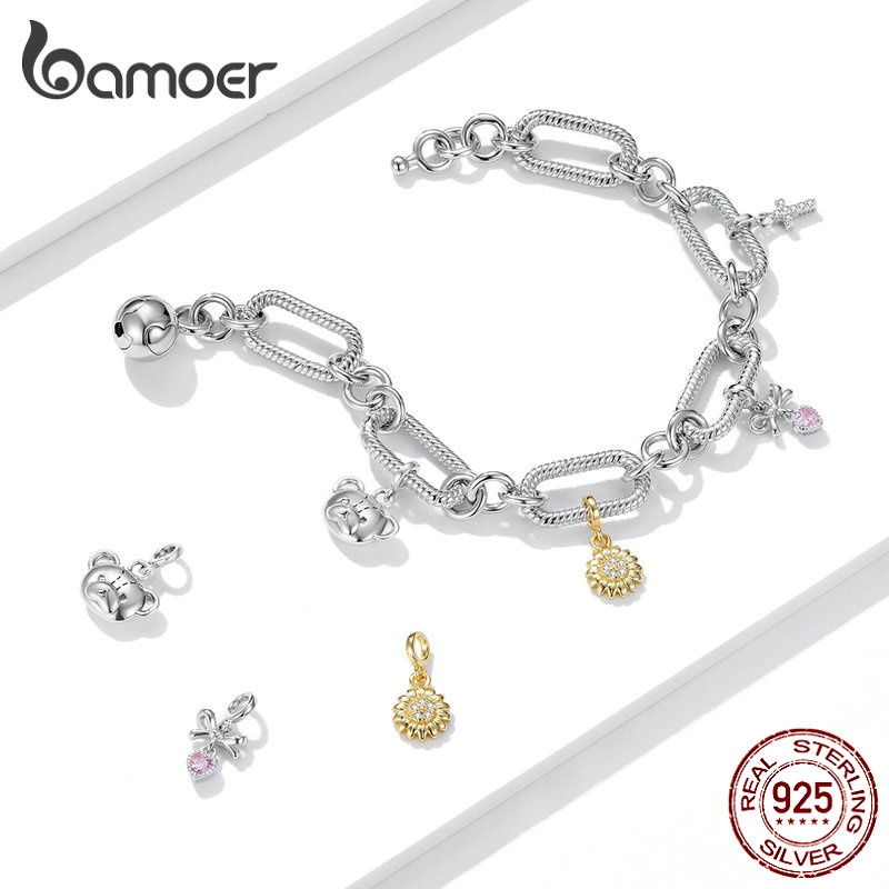 Vòng đeo tay BAMOER bạc 925 thiết kế độc đáo thời trang sang trọng dành cho nữ