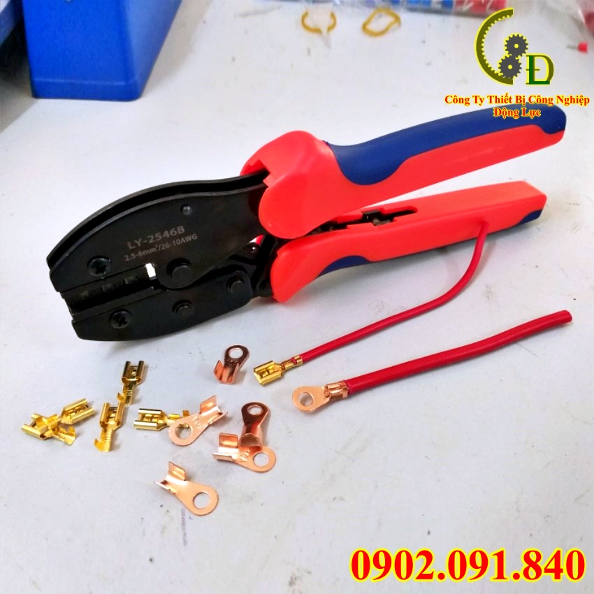 Kìm bấm cos dây điện 2 tầng MC4, kiềm bóp cốt bình acquy xe máy, kềm ép cosse năng lượng mặt trời 0.5mm 6mm đa năng