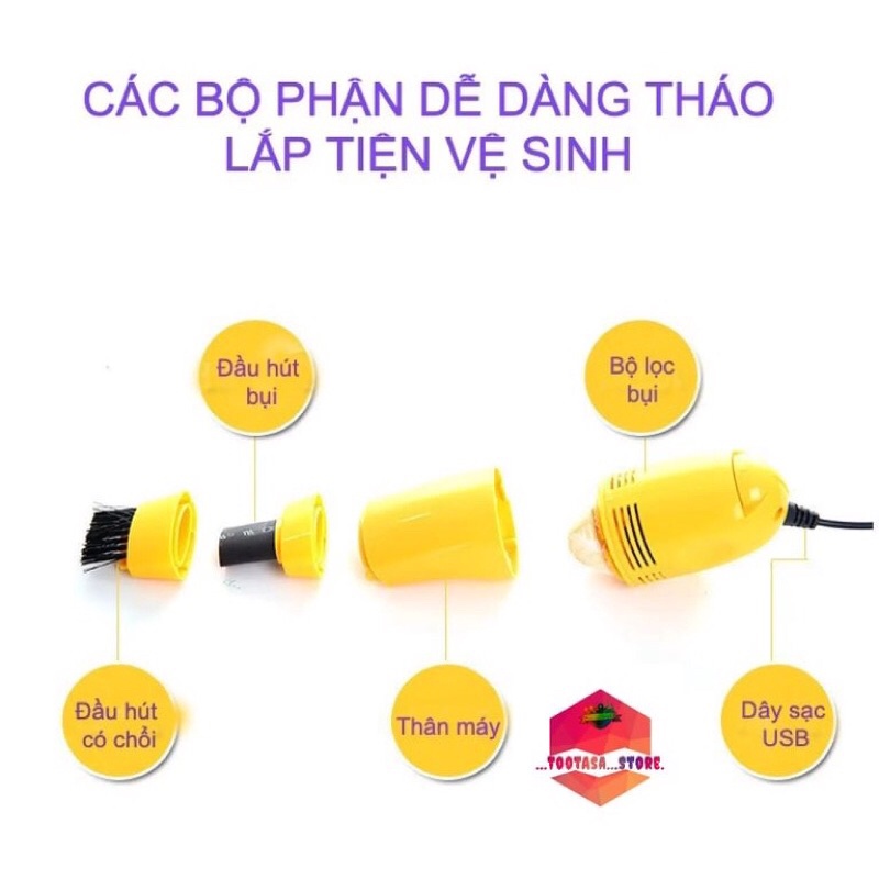 HÚT BỤI BÀN PHÍM LAPTOP MINI