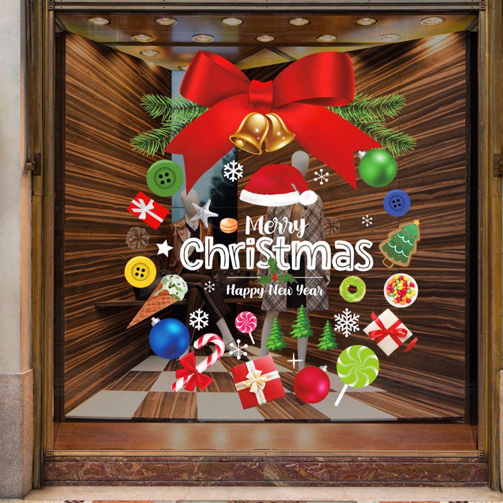 PINEVN Sticker Dán Cửa Sổ Trang Trí Giáng Sinh Năm Mới