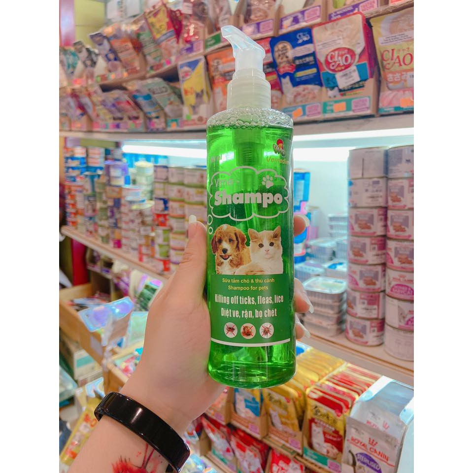 sữa tắm trị ve rận và ngăn ngừa ve Vimedim  (nắp trong) dành cho chó mèo