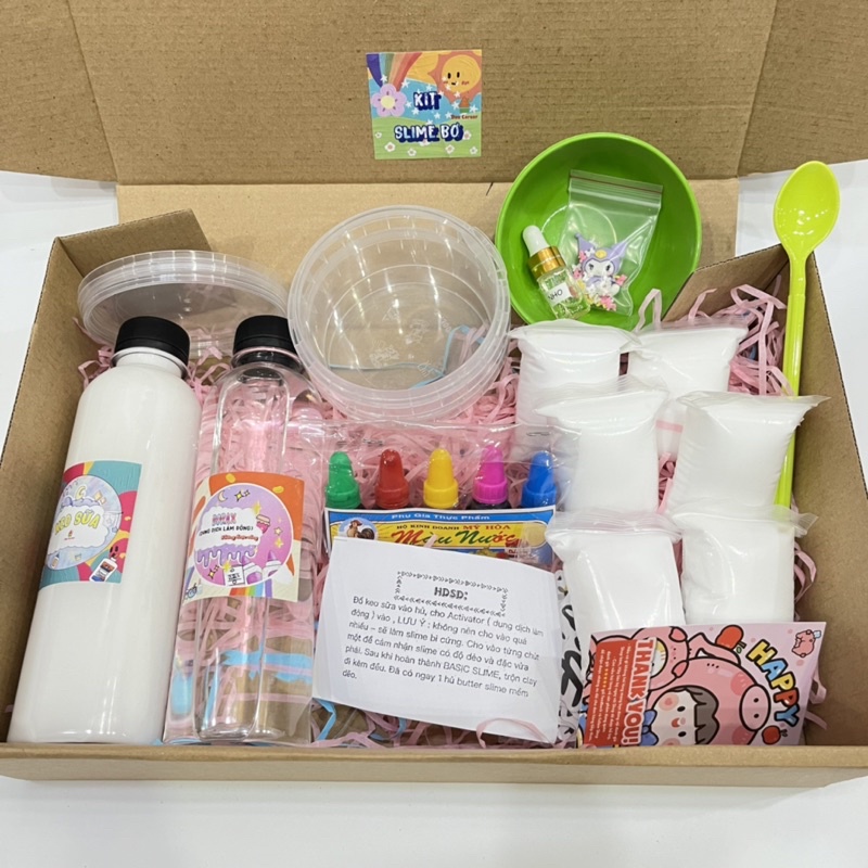 BỘ KIT SLIME BƠ LỚN