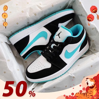 Giày jordan cổ thấp nam nữ, giày jd1 xanh ngọc hàng đẹp full box