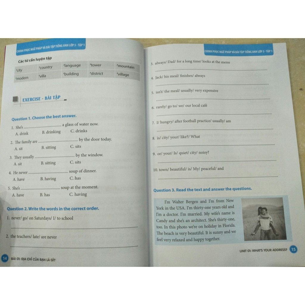 Sách - Chinh phục ngữ pháp và bài tập tiếng anh lớp 5 tập 1