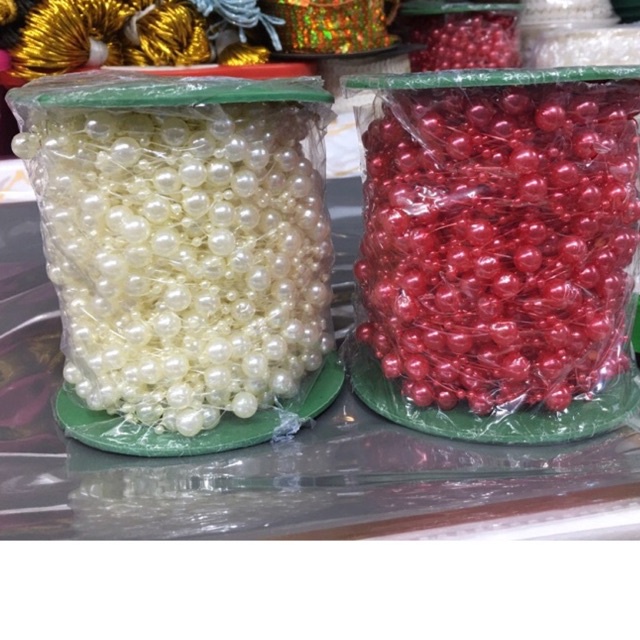 Dây hạt trai trang trí , bó hoa cô dâu