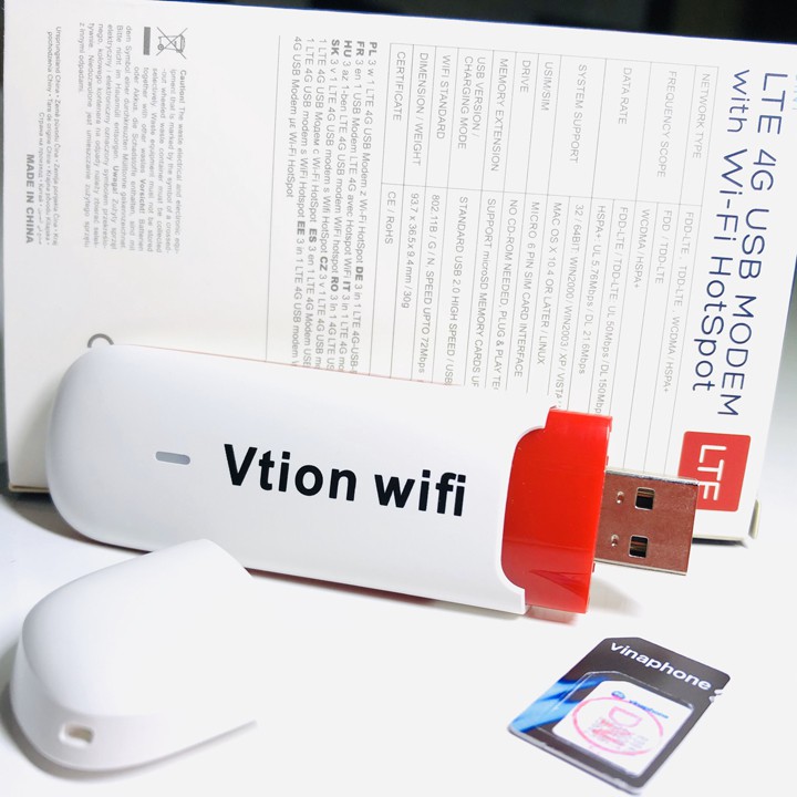 Usb Mạng Phát Wifi Từ Sim Tốc Độ Cao Dùng Cho Điện Thoại , Laptop , Camera Hành Trình