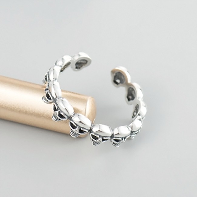 Nhẫn Bạc Nữ S925 Thiết Kế Hình Đầu Lâu Độc Đáo Cá Tính N1712 - Bảo Ngọc Jewelry