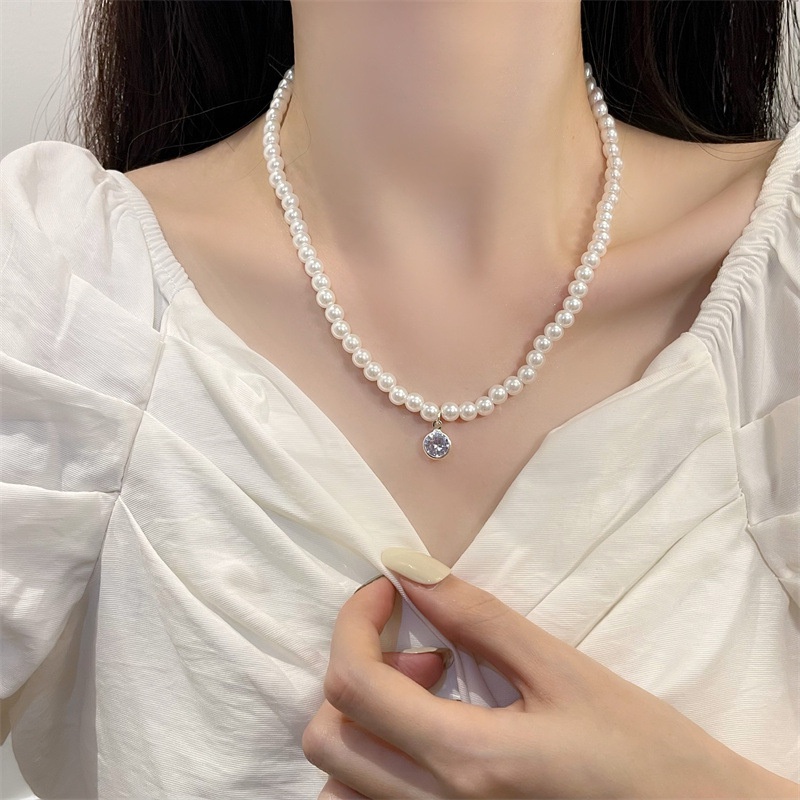 Dây Chuyền Hai Lớp Đính Ngọc Trai Nhân Tạo Sang Trọng Thời Trang