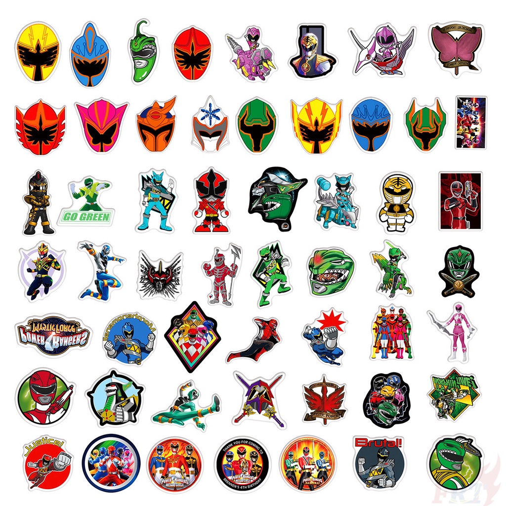 ❉ Mighty Morphin Power Rangers Series 01 Stickers ❉ 50Pcs/Set Waterproof DIY Fashion Decals Doodle Stickers