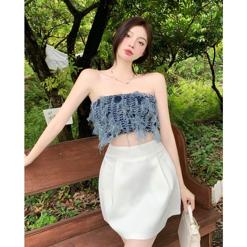 Áo Ống Hai Dây Dáng Ôm Phong Cách Hàn Quốc Thời Trang Mùa Hè Quyến Rũ Dành Cho Nữ
