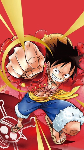 Poster anime one piece khổ a4 1-5 tấm đề can bóc dán