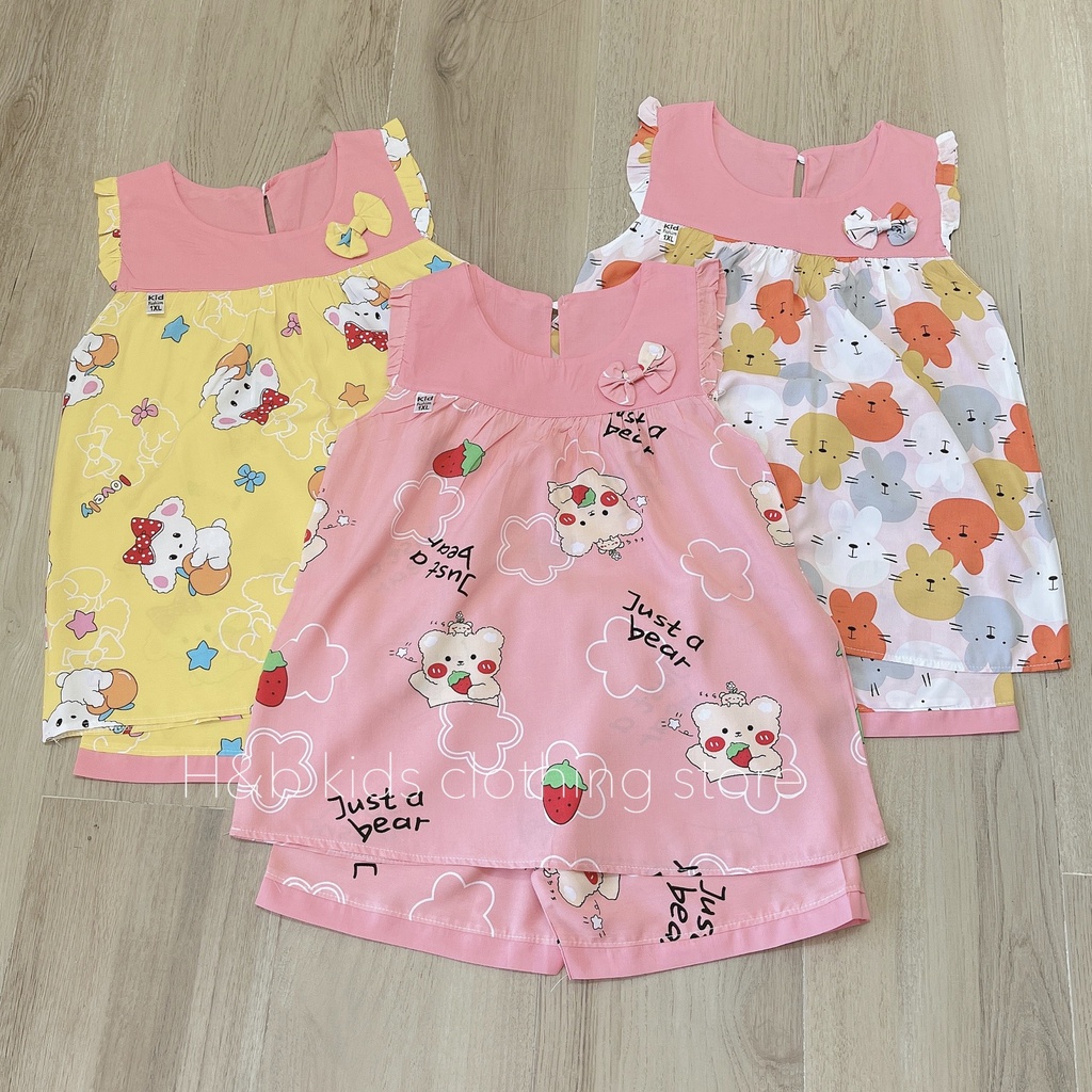 Bộ lanh lụa đẹp bé gái size đại 15-45kg❤️Bộ tole 2 da hàng thiết kế chất mềm mịn,ít nhăn, thấm mồ hôi tốt